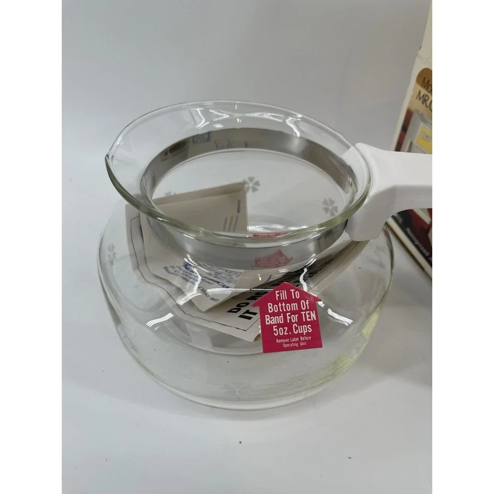 Vintage New in Box Mr. Coffee Glass Decanter Carafe 10-Cup D-7C, Replacement